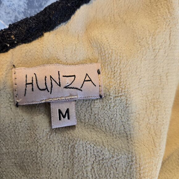 Hunza G Black Cocktail rare Dress Beaded Lace Open Back M Party Sophisticated - Picture 7 of 14